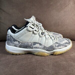 Nike Air Jordan 11 Retro Low Light Bone Snakeskin Size 11